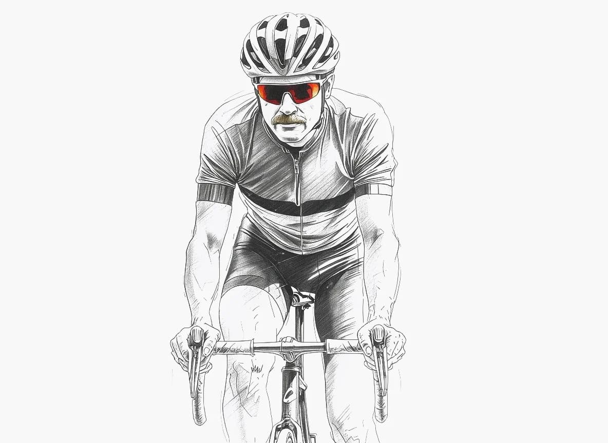Cyclist riding with AI coaching insights — Veloi personalised training